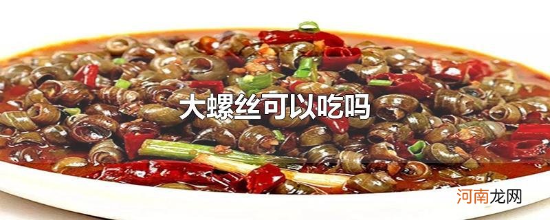 大螺丝可以吃吗