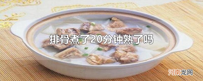 排骨煮了20分钟熟了吗