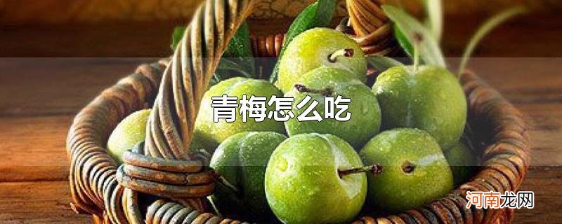 青梅怎么吃