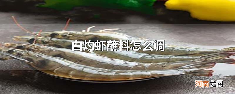 白灼虾蘸料怎么调