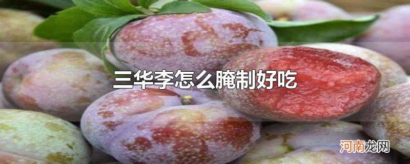 三华李怎么腌制好吃