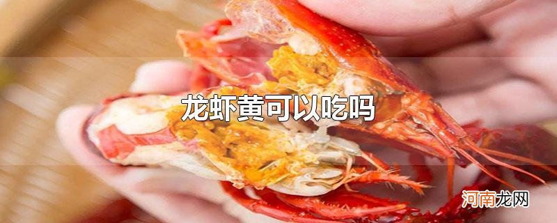 龙虾黄可以吃吗