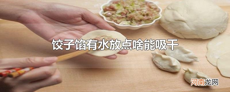 饺子馅有水放点啥能吸干