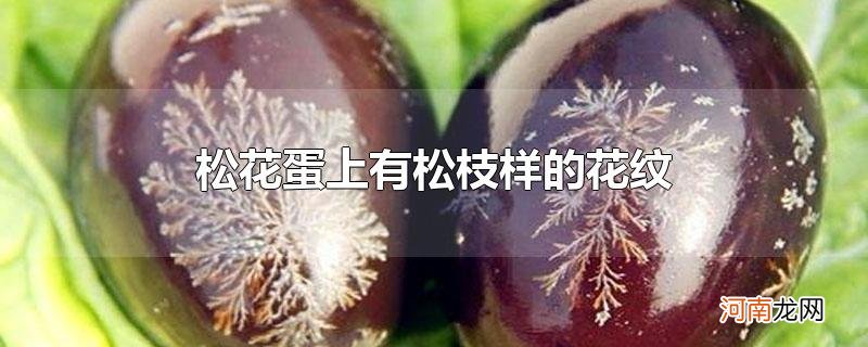 松花蛋上有松枝样的花纹