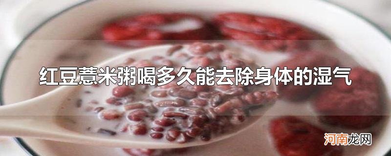 红豆薏米粥喝多久能去除身体的湿气