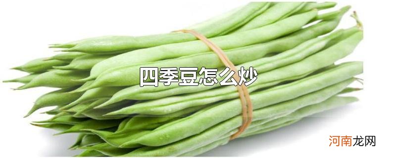 四季豆怎么炒