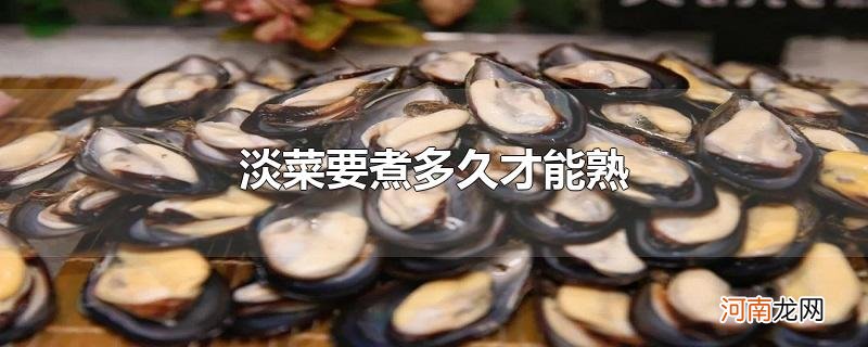 淡菜要煮多久才能熟