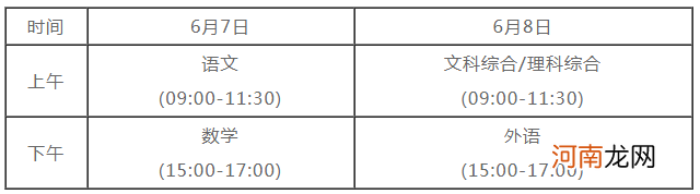 广西2021高考时间及科目安排优质