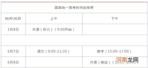 山东2021高考时间及科目安排优质