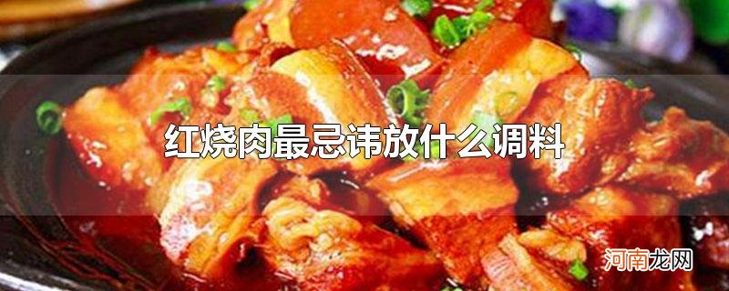 红烧肉最忌讳放什么调料