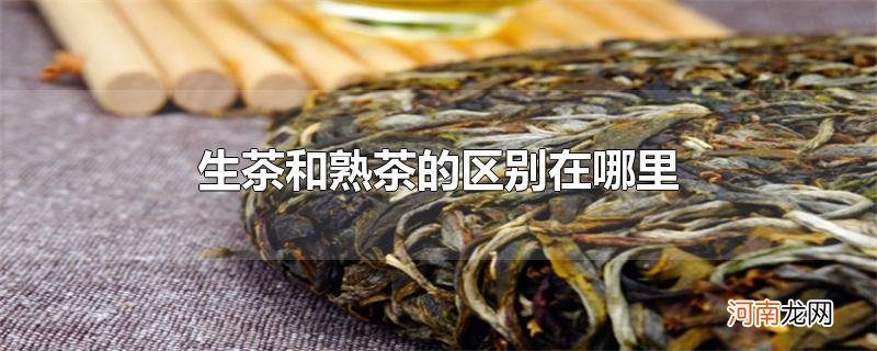 生茶和熟茶的区别在哪里