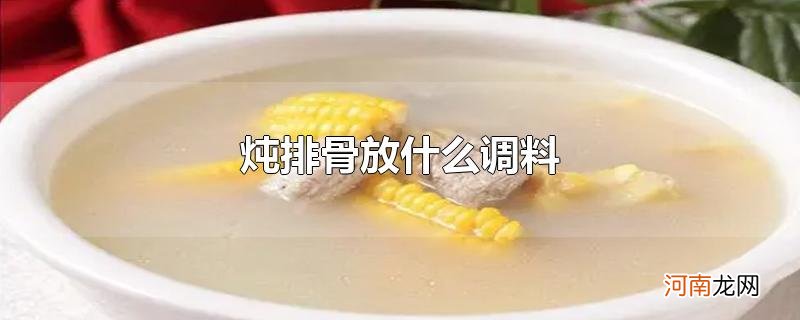 炖排骨放什么调料