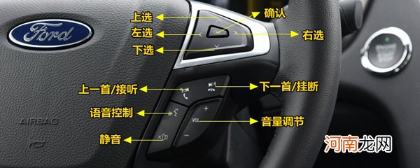 福特蒙迪欧方向盘按键图解，蒙迪欧方向盘按钮功能说明