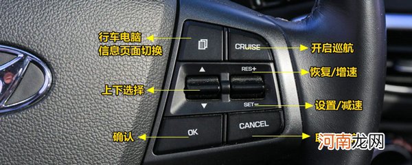 现代ix35方向盘按键图解，ix35方向盘按钮功能说明