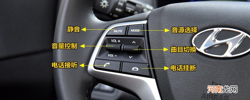 现代领动方向盘按键图解，领动方向盘按钮功能说明