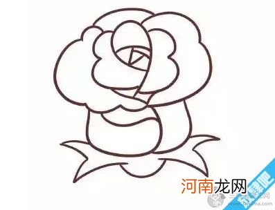 怎样画玫瑰花