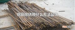 钢筋除锈用什么方法最快