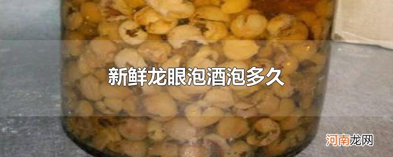 新鲜龙眼泡酒泡多久