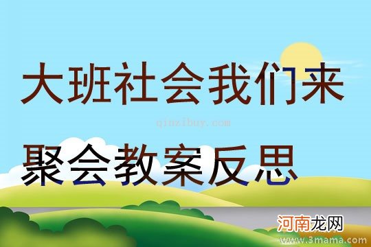 大班语言活动快乐的聚会教案反思