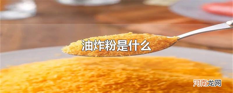 油炸粉是什么优质