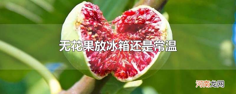 无花果放冰箱还是常温优质