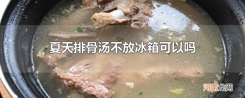 夏天排骨汤不放冰箱可以吗优质