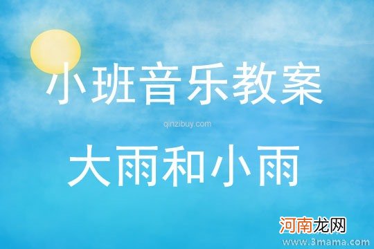 中班音乐活动大雨小雨教案反思