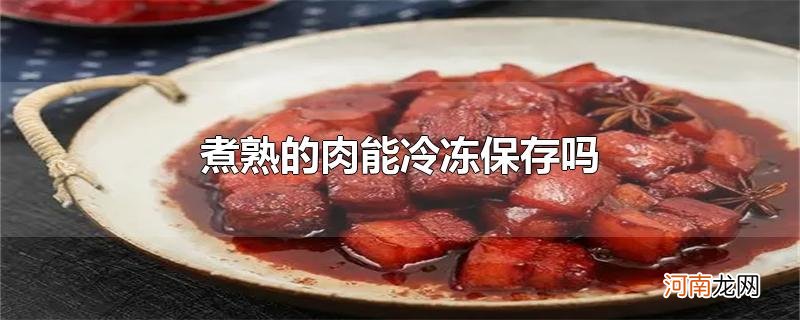 煮熟的肉能冷冻保存吗优质