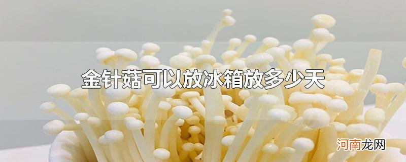 金针菇可以放冰箱放多少天优质