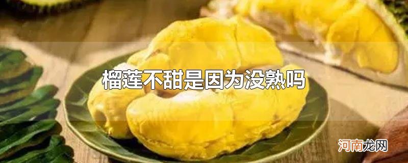 榴莲不甜是因为没熟吗优质