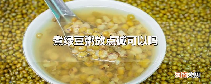 煮绿豆粥放点碱可以吗优质