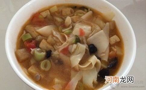 孕期食谱 南瓜甜豆面片汤