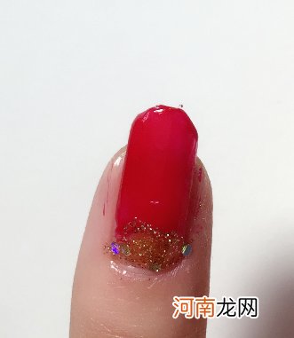 红色美甲图片美甲步骤教程