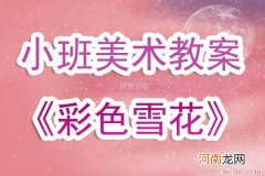 附教学反思 小班美术活动教案：彩色雪花教案