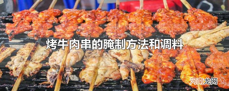 烤牛肉串的腌制方法和调料优质