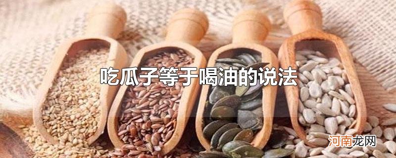 吃瓜子等于喝油的说法优质