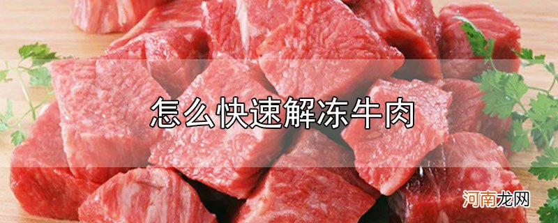 怎么快速解冻牛肉优质