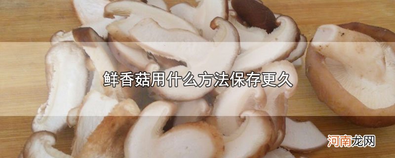 鲜香菇用什么方法保存更久优质