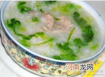 儿童食谱粥类：生菜肉片粥