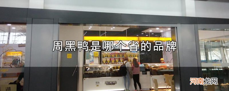 周黑鸭是哪个省的品牌优质