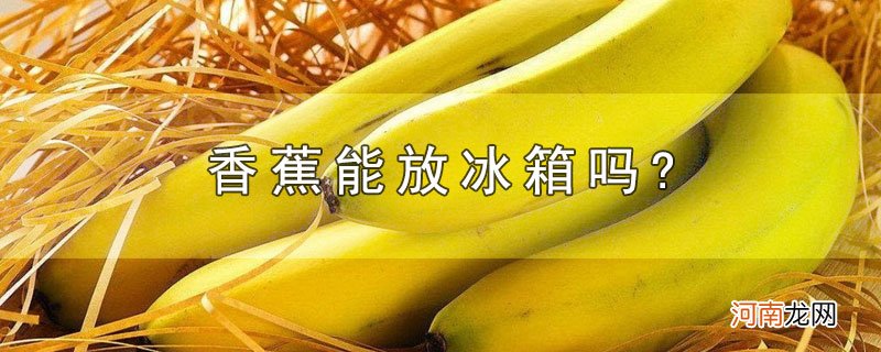 香蕉能放冰箱吗?优质