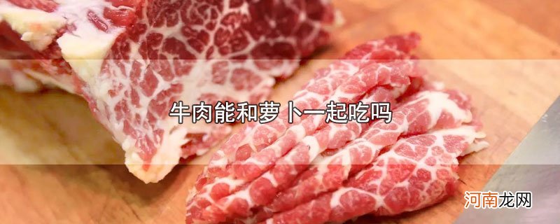 牛肉能和萝卜一起吃吗优质