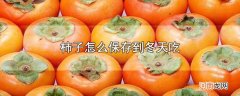 柿子怎么保存到冬天吃优质