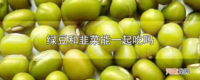 绿豆和韭菜能一起吃吗优质