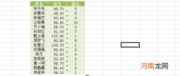 excel进行数据排名，排序排名函数RANK的用法