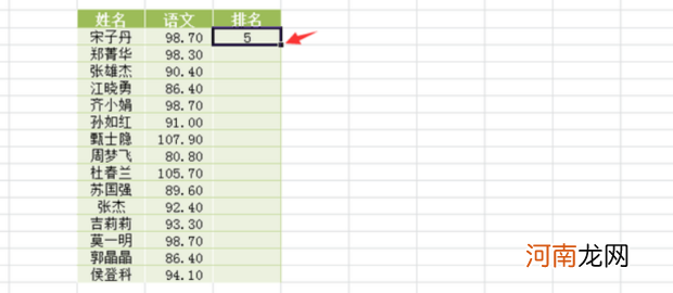 excel进行数据排名，排序排名函数RANK的用法