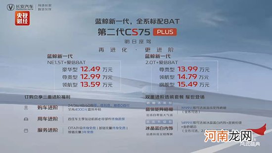 长安第二代CS75 PLUS上市 售12.49-15.49万优质