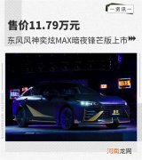 风神奕炫MAX暗夜锋芒版上市 售价11.79万元优质