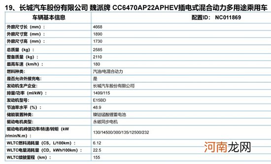 纯电续航可达185km 拿铁DHT PHEV动力曝光优质