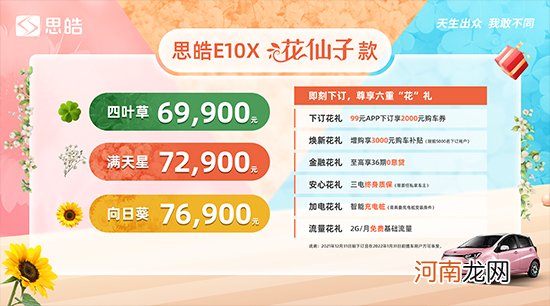 思皓E10X花仙子款上市 售6.99万-7.69万元优质